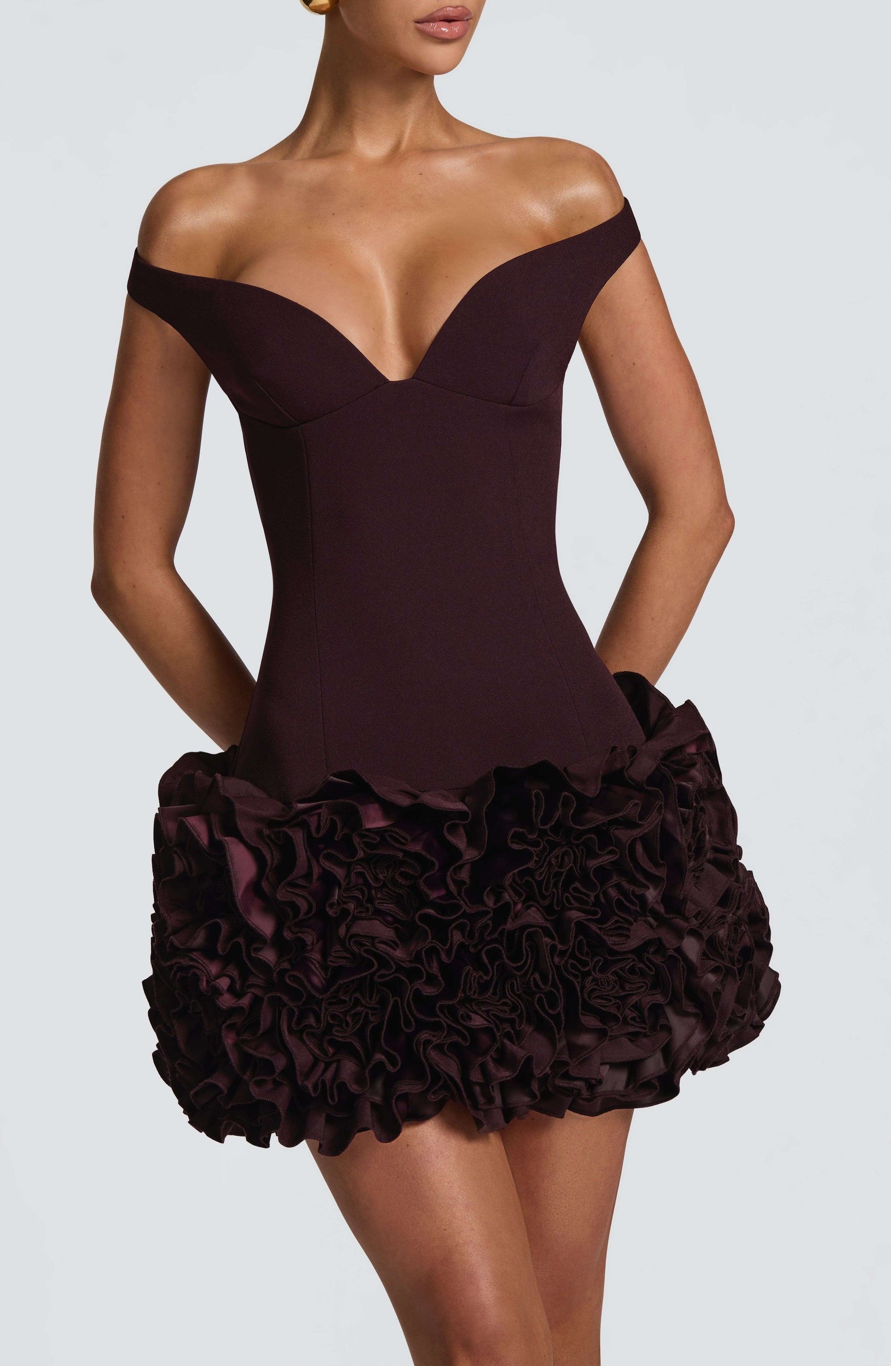 Aveta Mini Dress - Plum R.F