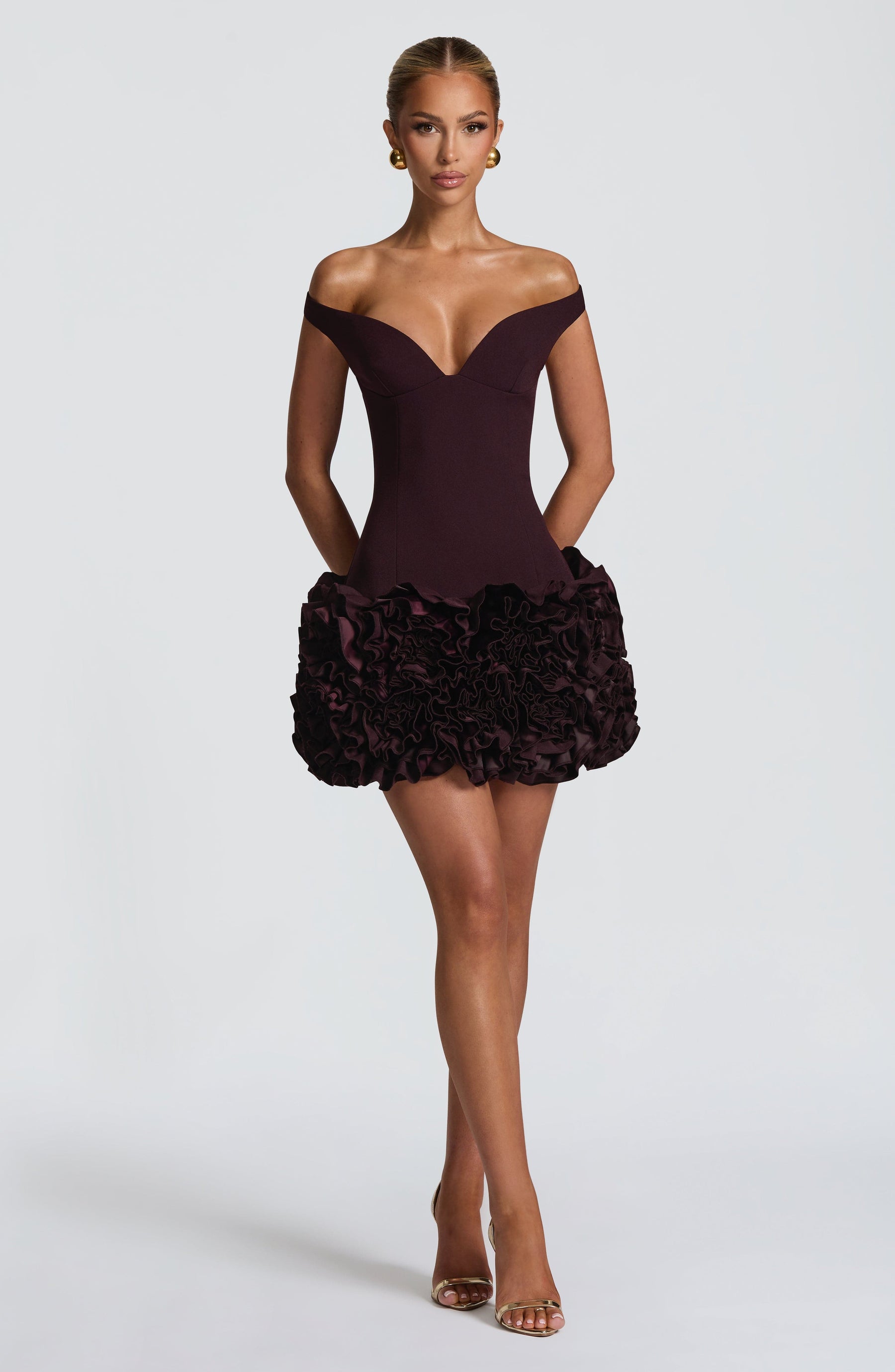 Aveta Mini Dress - Plum R.F