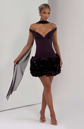 Aveta Mini Dress - Plum R.F