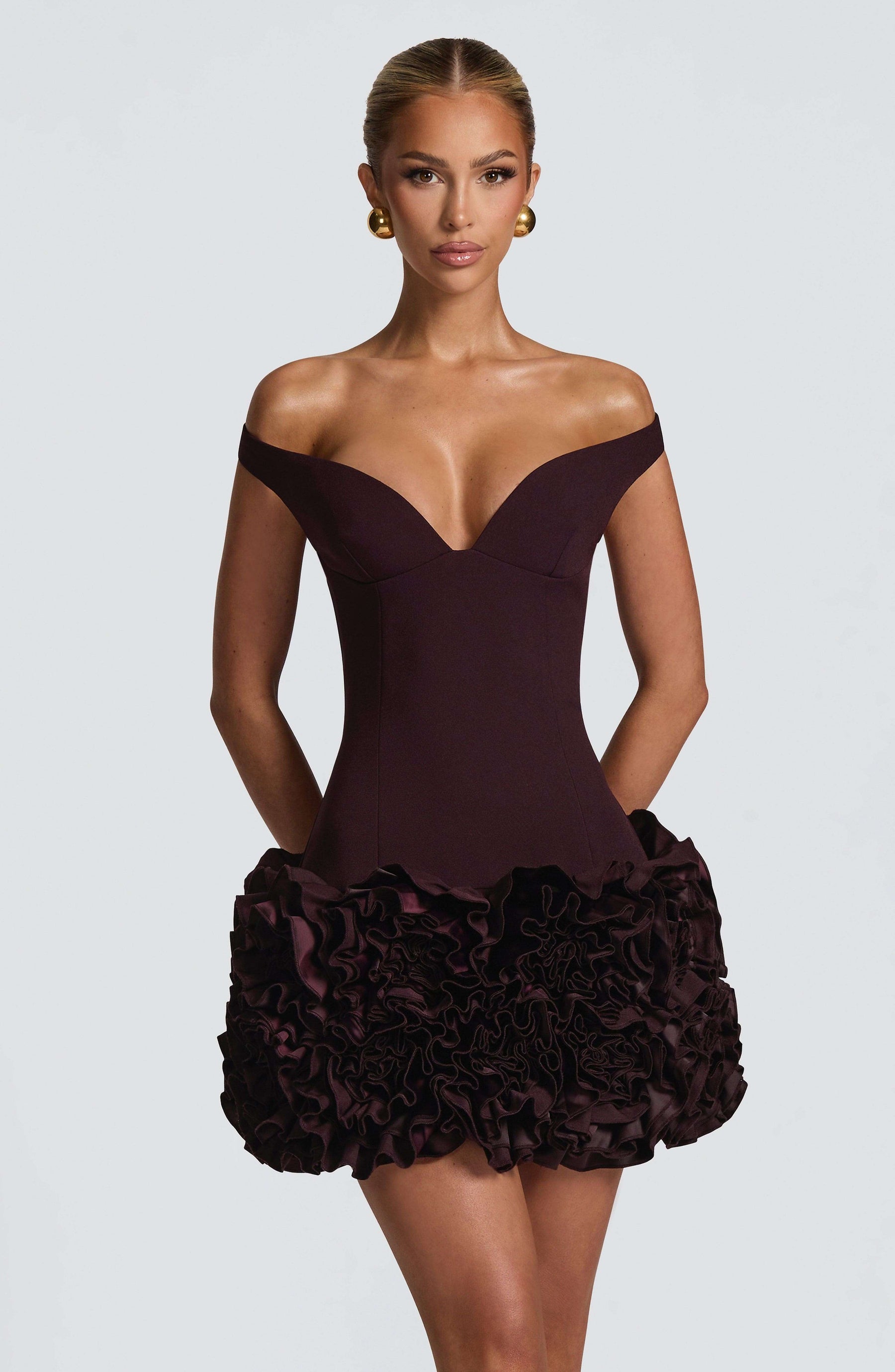 Aveta Mini Dress - Plum R.F