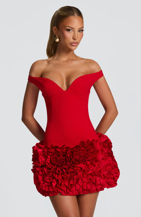 Aveta Mini Dress - Red R.F