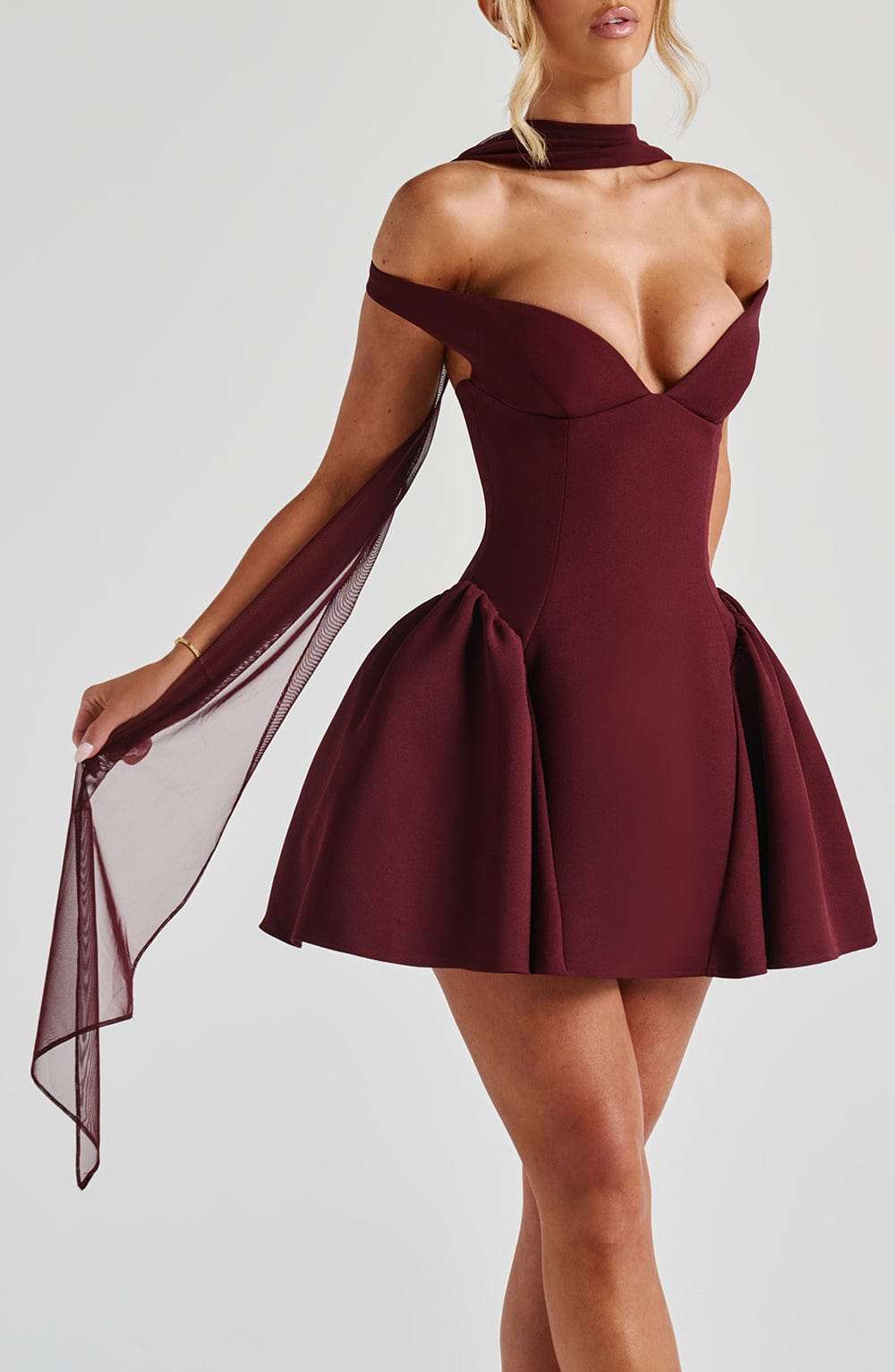 Ayla Scarf - Cherry Lacquer R.F