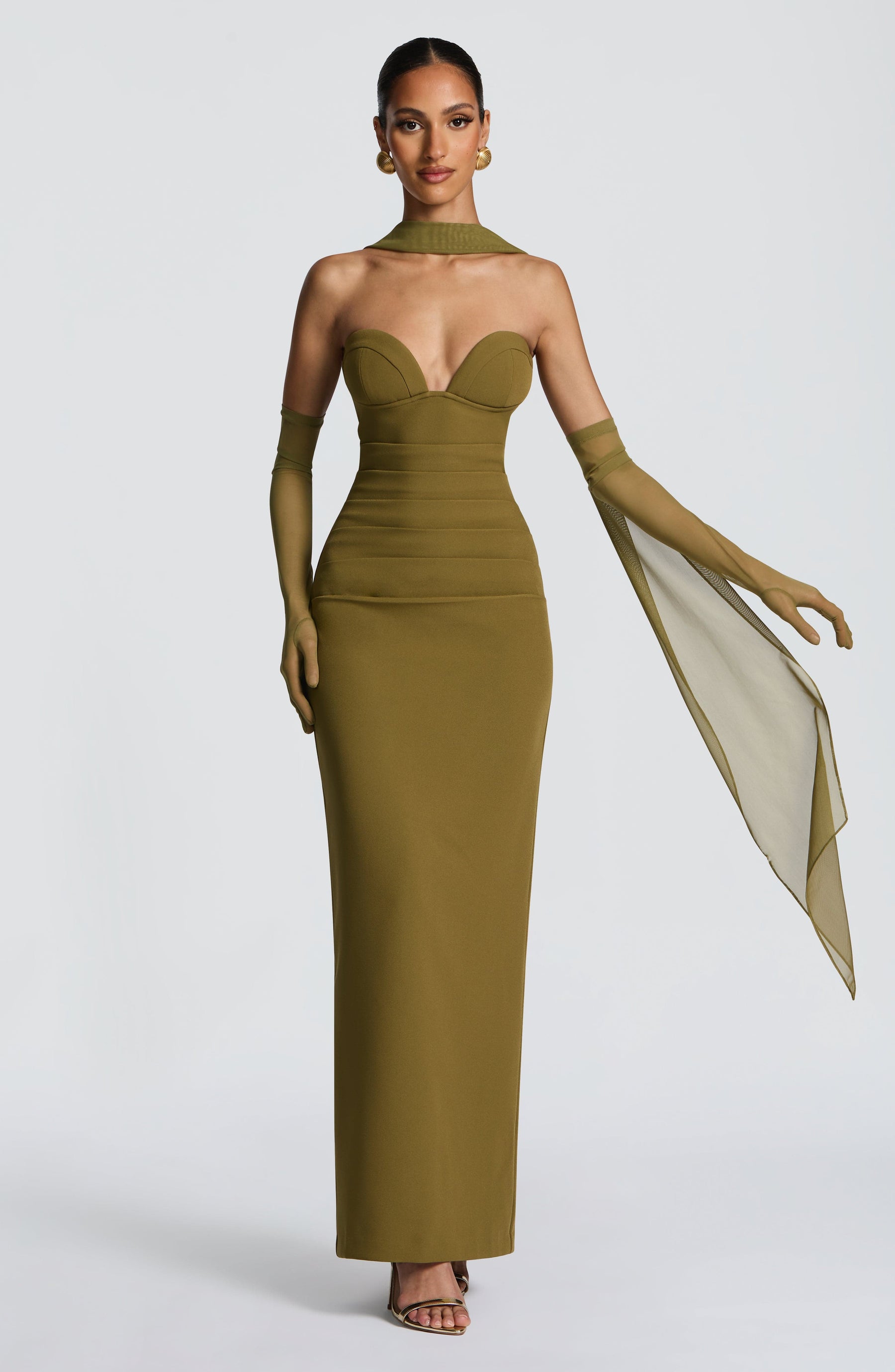 Ayla Scarf - Deep Olive R.F