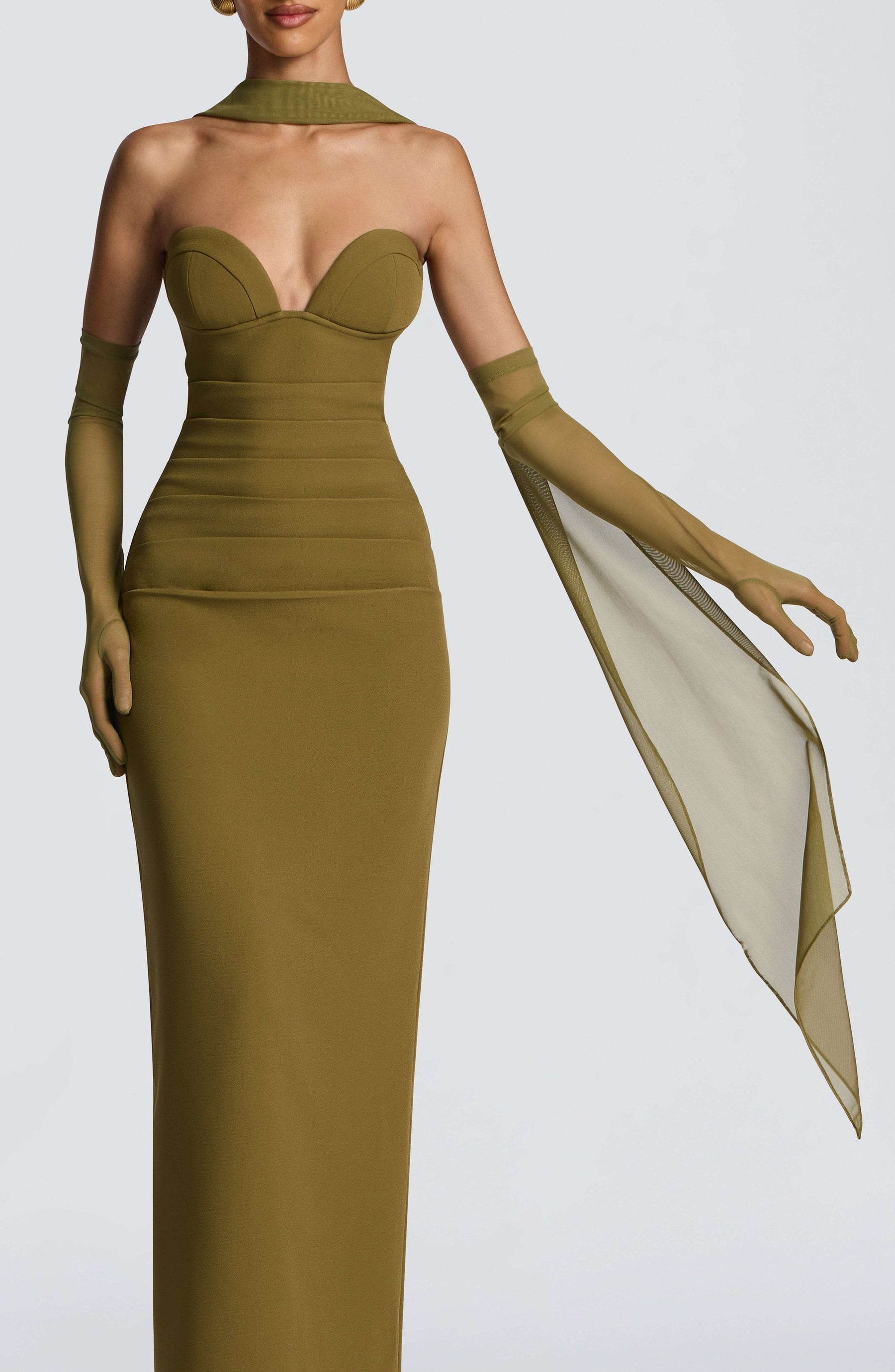 Ayla Scarf - Deep Olive R.F
