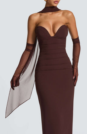 Ayla Scarf - Plum Brown R.F