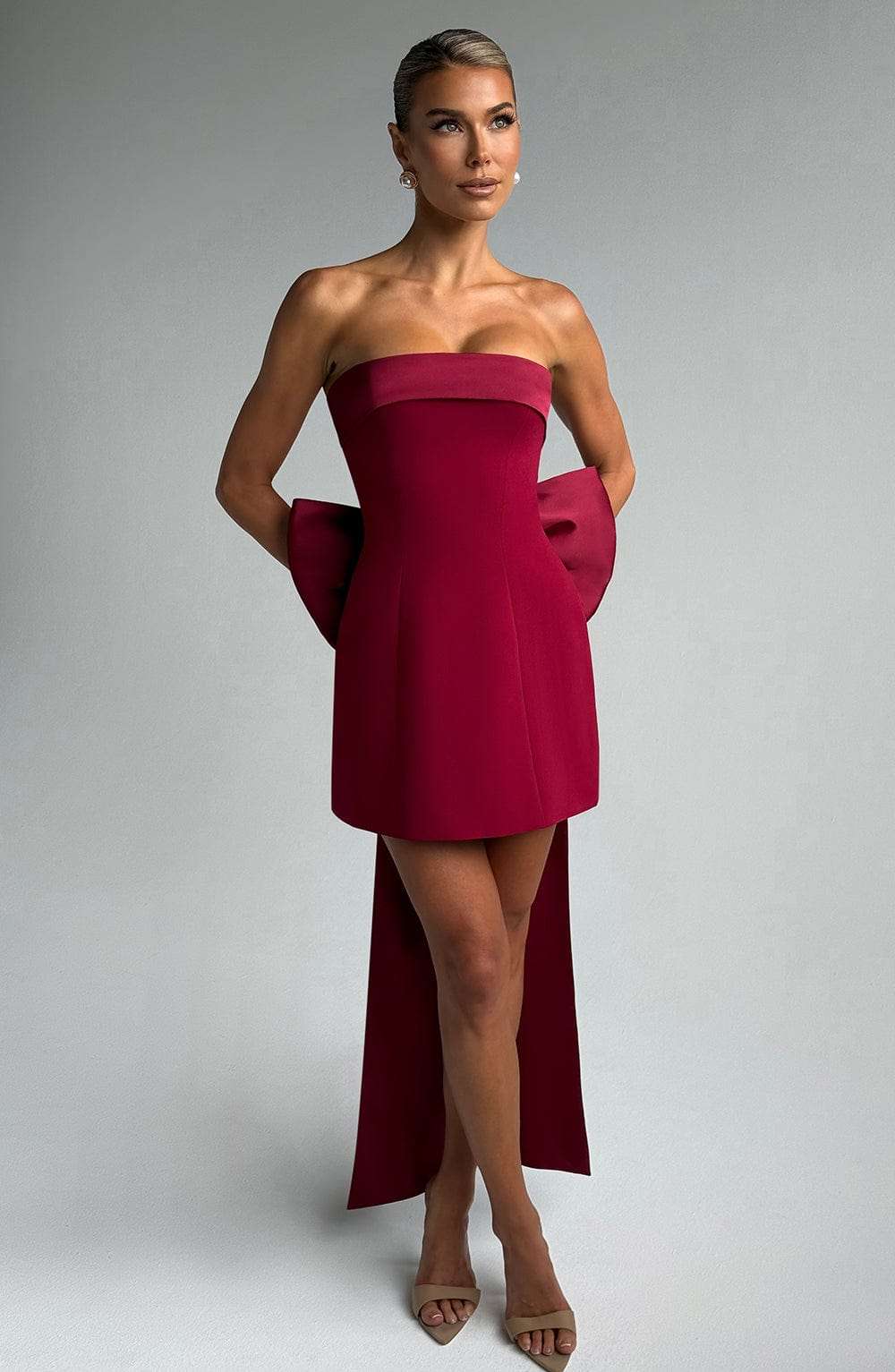 Barbara Mini Dress - Wine M.T