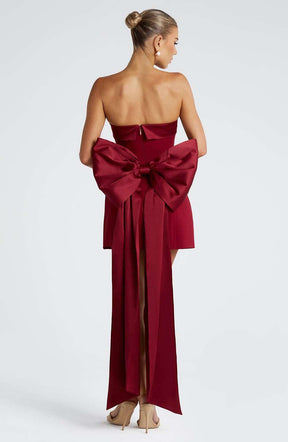 Barbara Mini Dress - Wine M.T