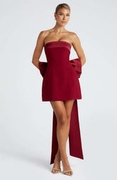 Barbara Mini Dress - Wine M.T