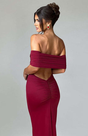 Belinda Maxi Dress - Burgundy DIA