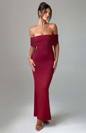 Belinda Maxi Dress - Burgundy DIA