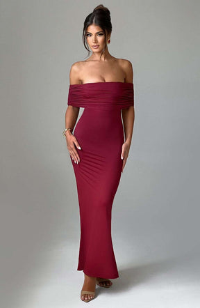 Belinda Maxi Dress - Burgundy DIA