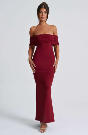 Belinda Maxi Dress - Burgundy DIA