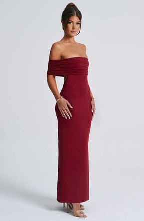 Belinda Maxi Dress - Burgundy DIA