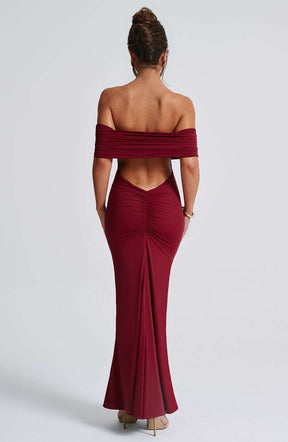 Belinda Maxi Dress - Burgundy DIA