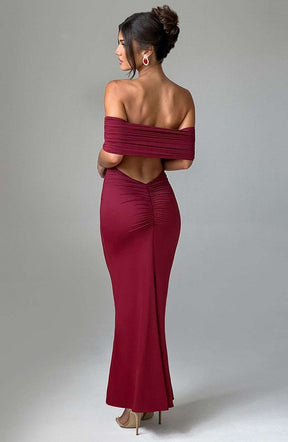 Belinda Maxi Dress - Burgundy DIA
