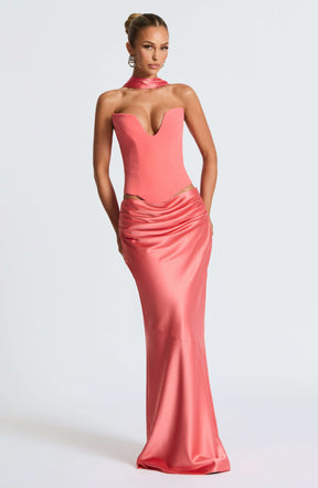 Bernadette Maxi Skirt - Coral Pink M.T