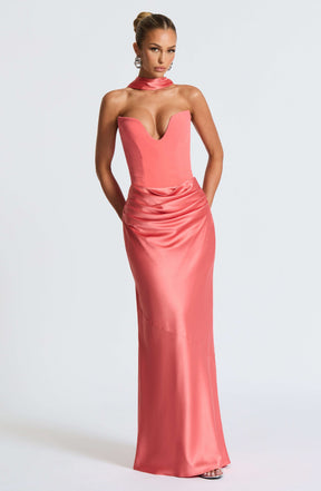 Bernadette Maxi Skirt - Coral Pink M.T