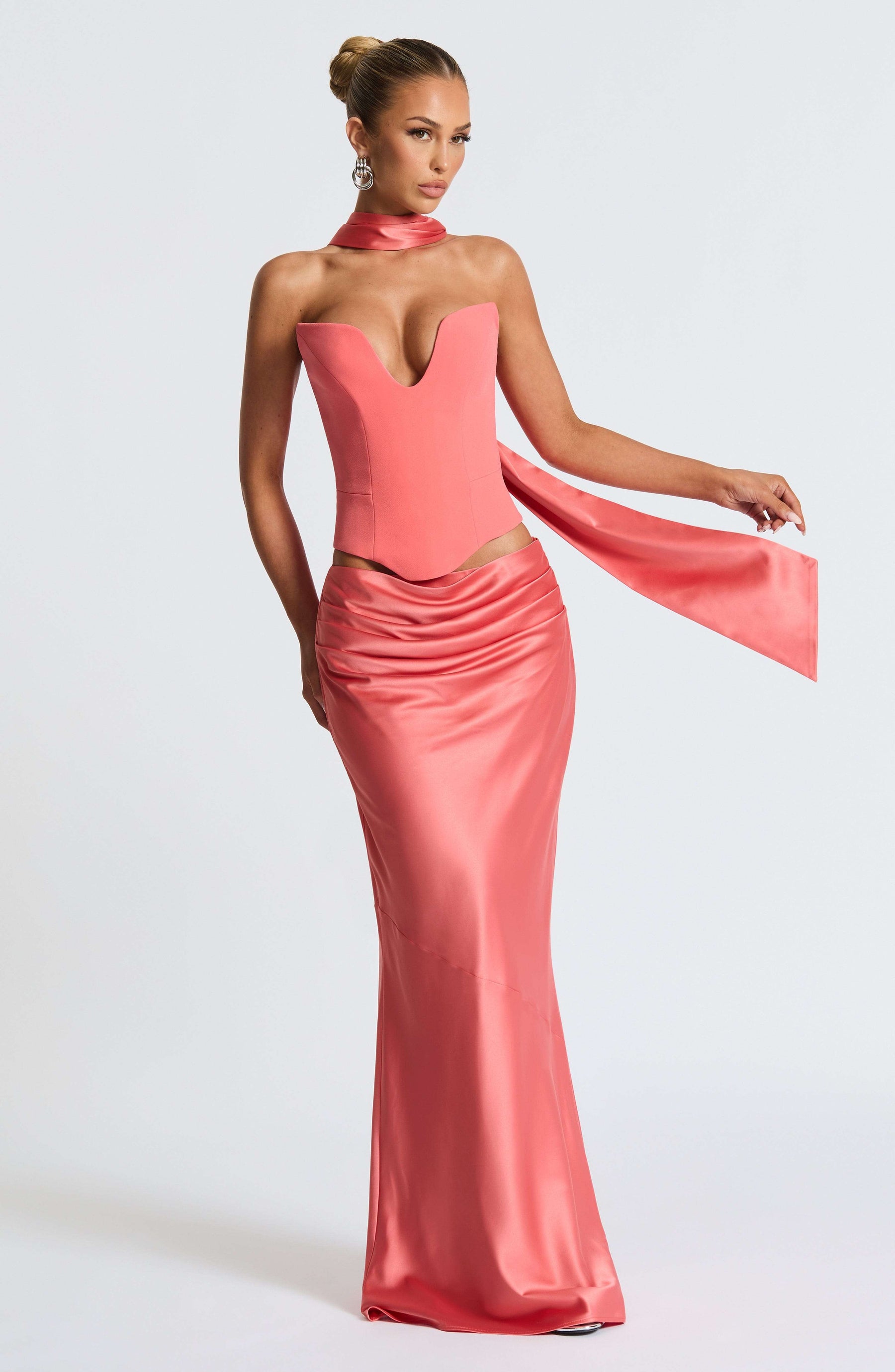 Bernadette Maxi Skirt - Coral Pink M.T