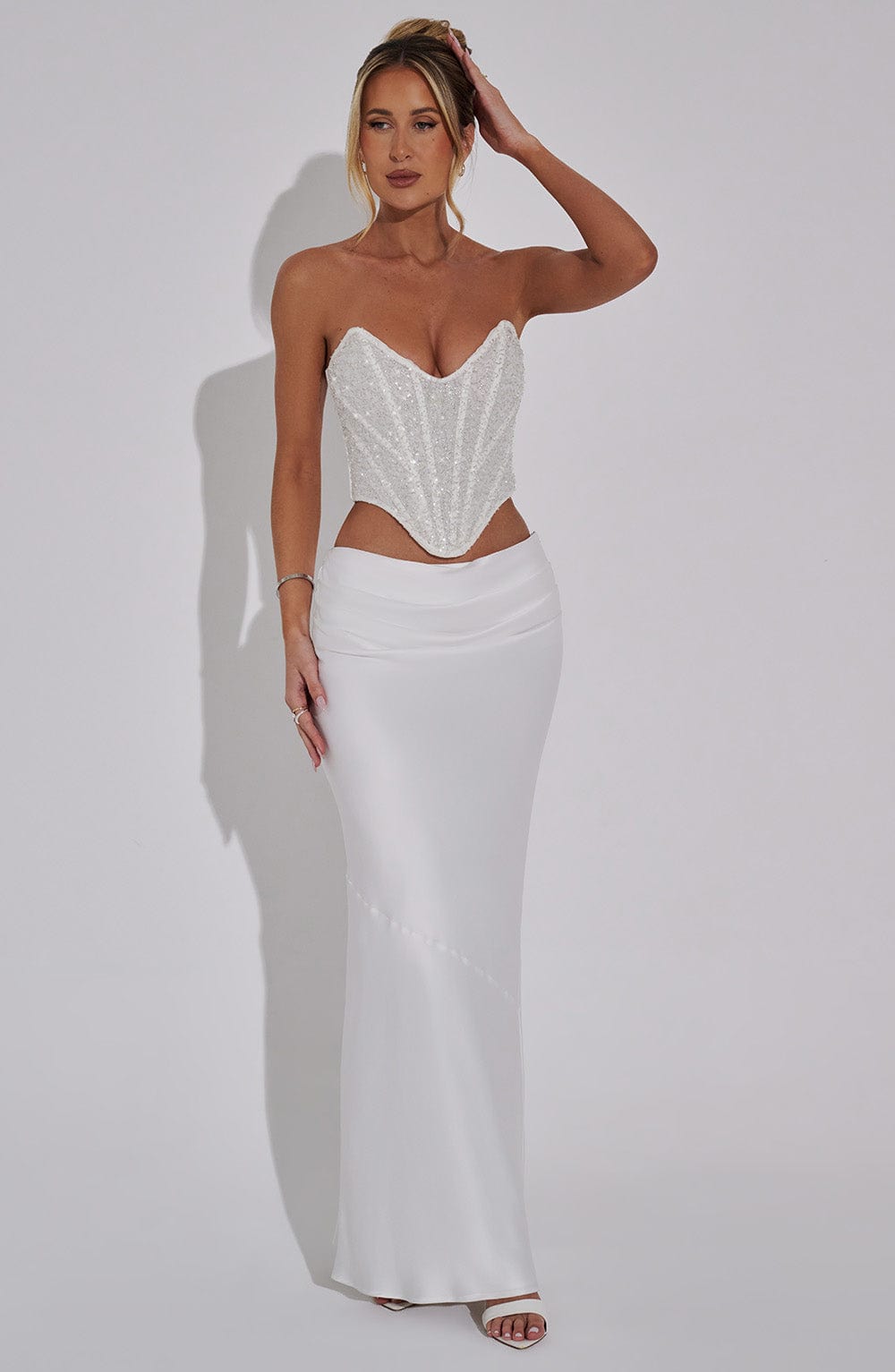 Bernadette Maxi Skirt - Ivory M.T