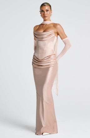 Bernadette Maxi Skirt - Soft Peach M.T