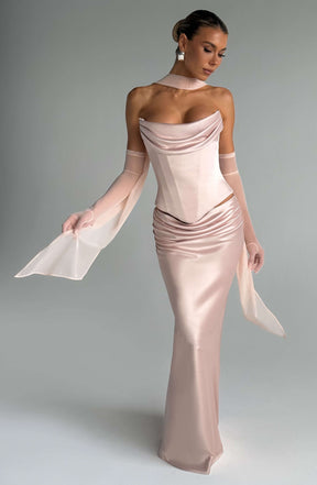 Bernadette Maxi Skirt - Soft Peach M.T
