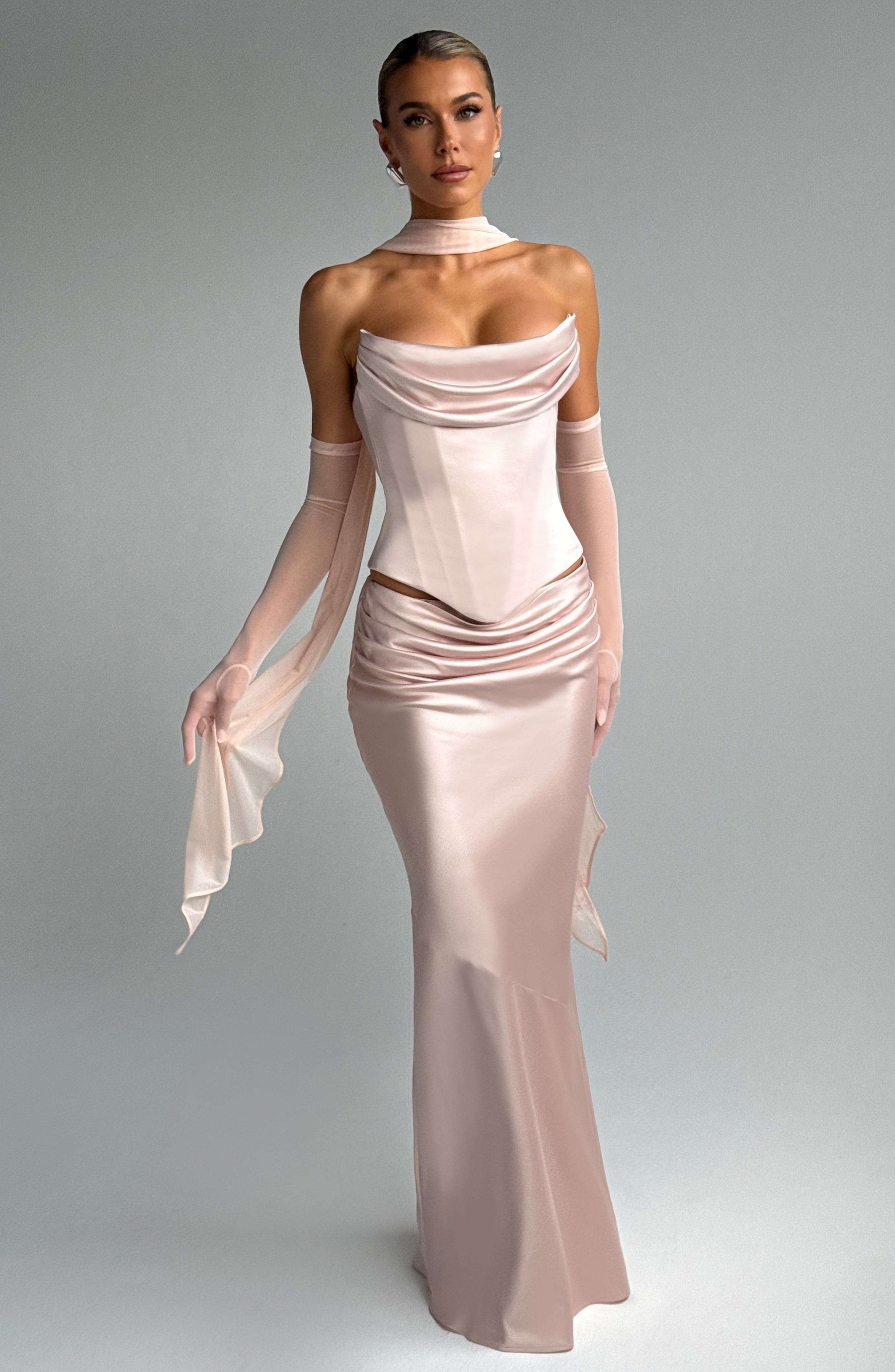 Bernadette Maxi Skirt - Soft Peach M.T