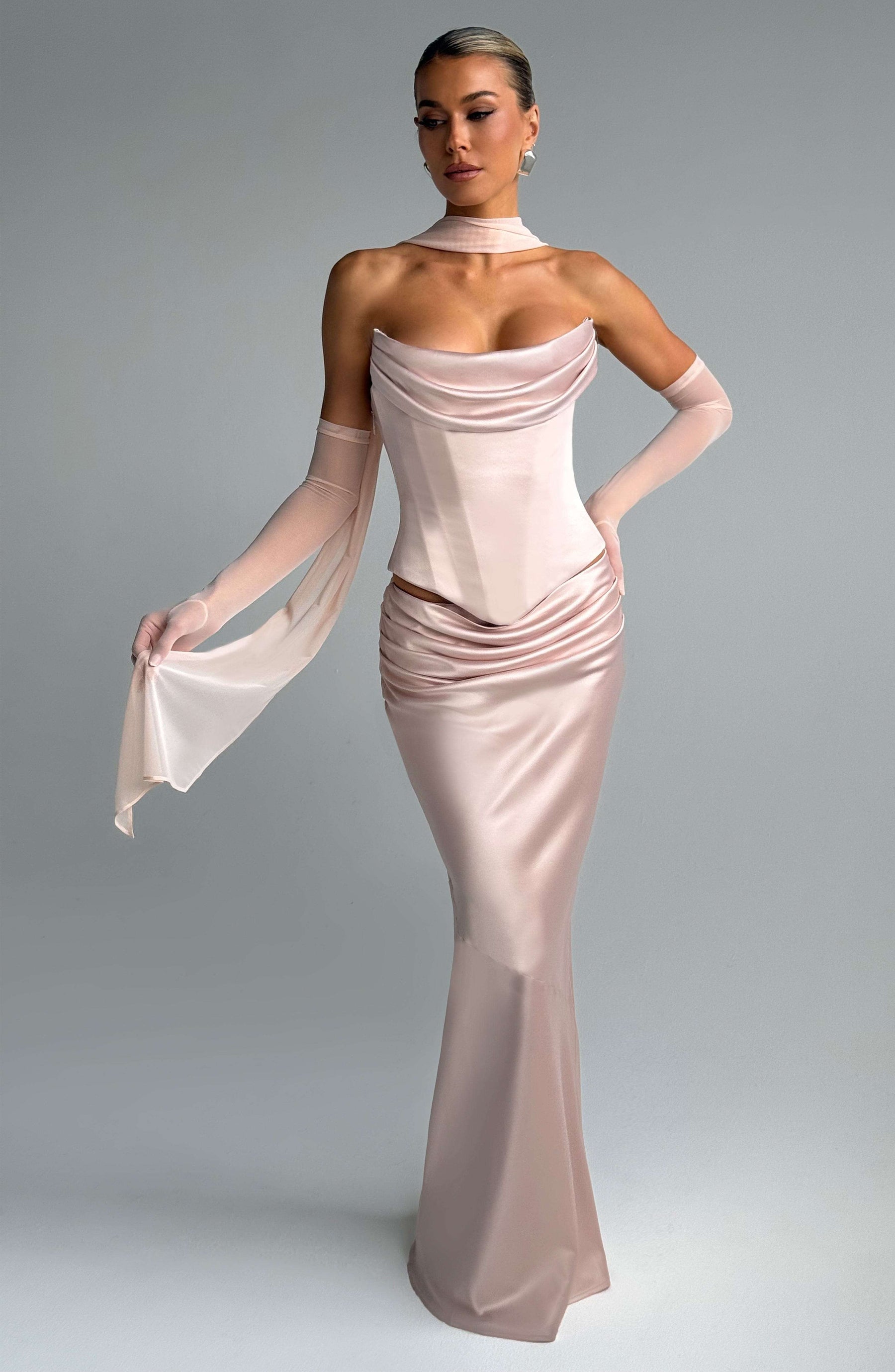Bernadette Maxi Skirt - Soft Peach M.T
