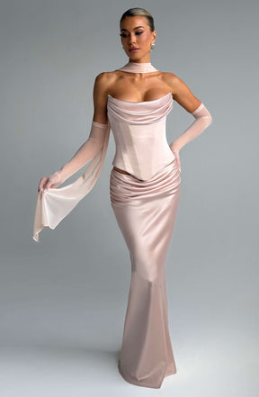 Bernadette Maxi Skirt - Soft Peach M.T