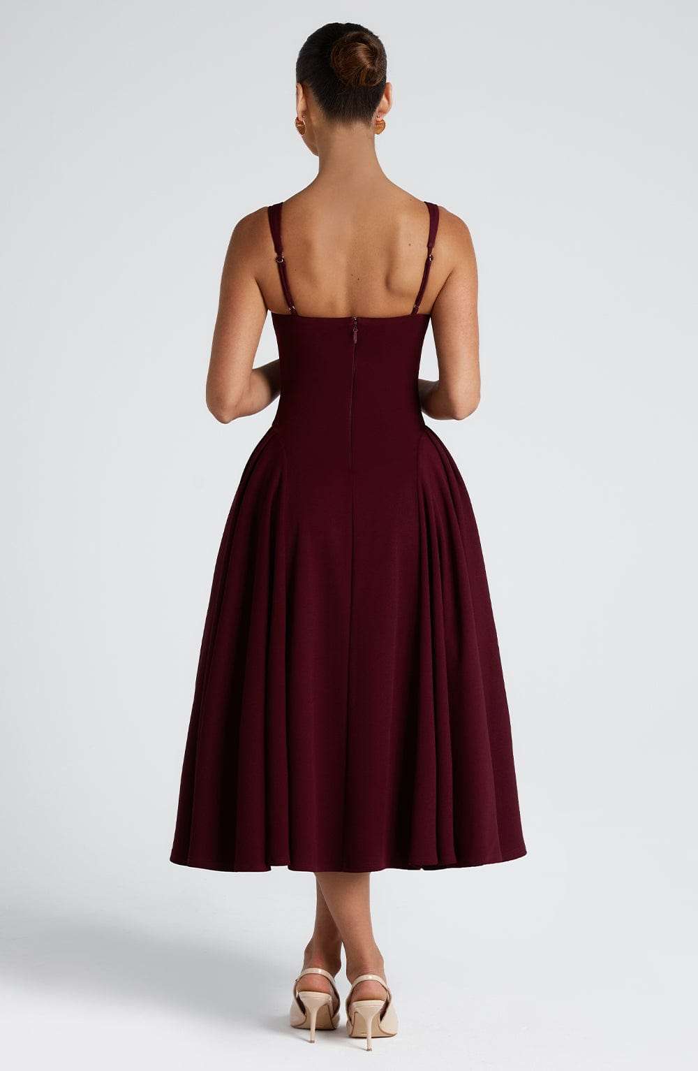 Betty Midi Dress - Cherry Lacquer M.T