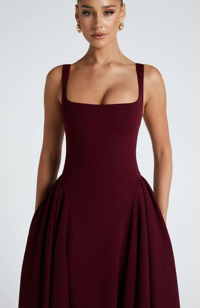 Betty Midi Dress - Cherry Lacquer M.T