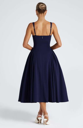 Betty Midi Dress - Navy M.T
