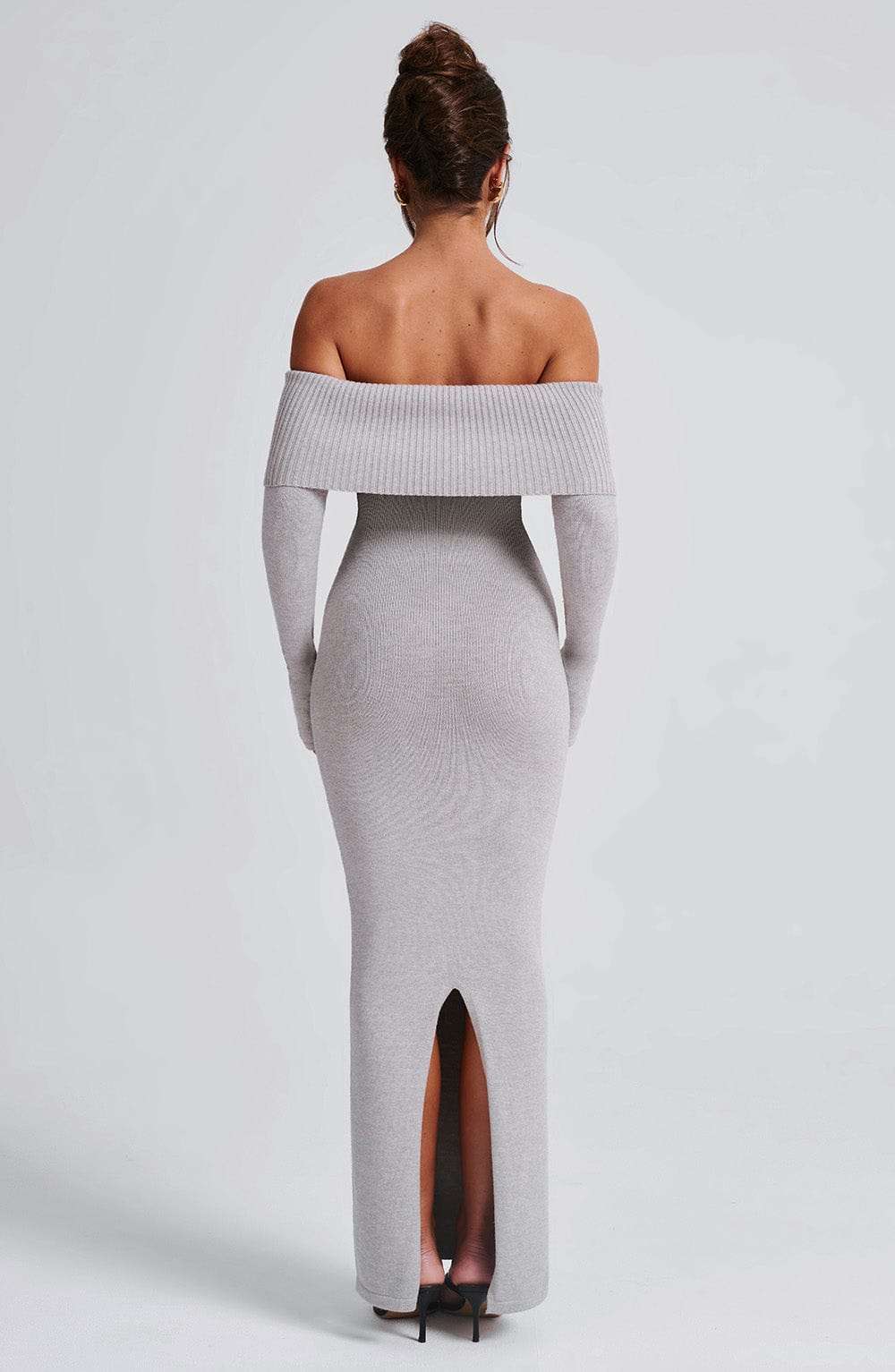 Beverley Knit Maxi Dress - Light Grey Marl T.T