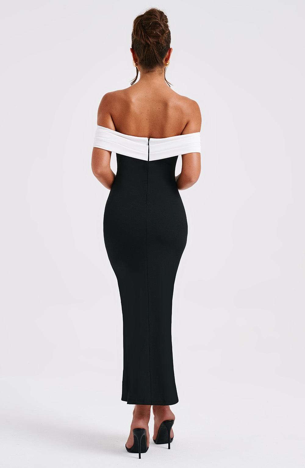 Bex Midi Dress - Black/White M.T