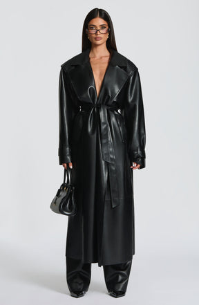 Bridget Trench Coat - Black S.M