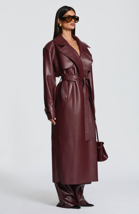 Bridget Trench Coat - Plum S.M