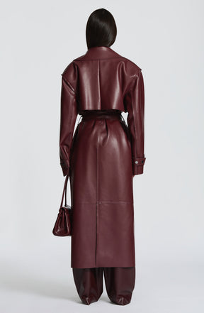 Bridget Trench Coat - Plum S.M