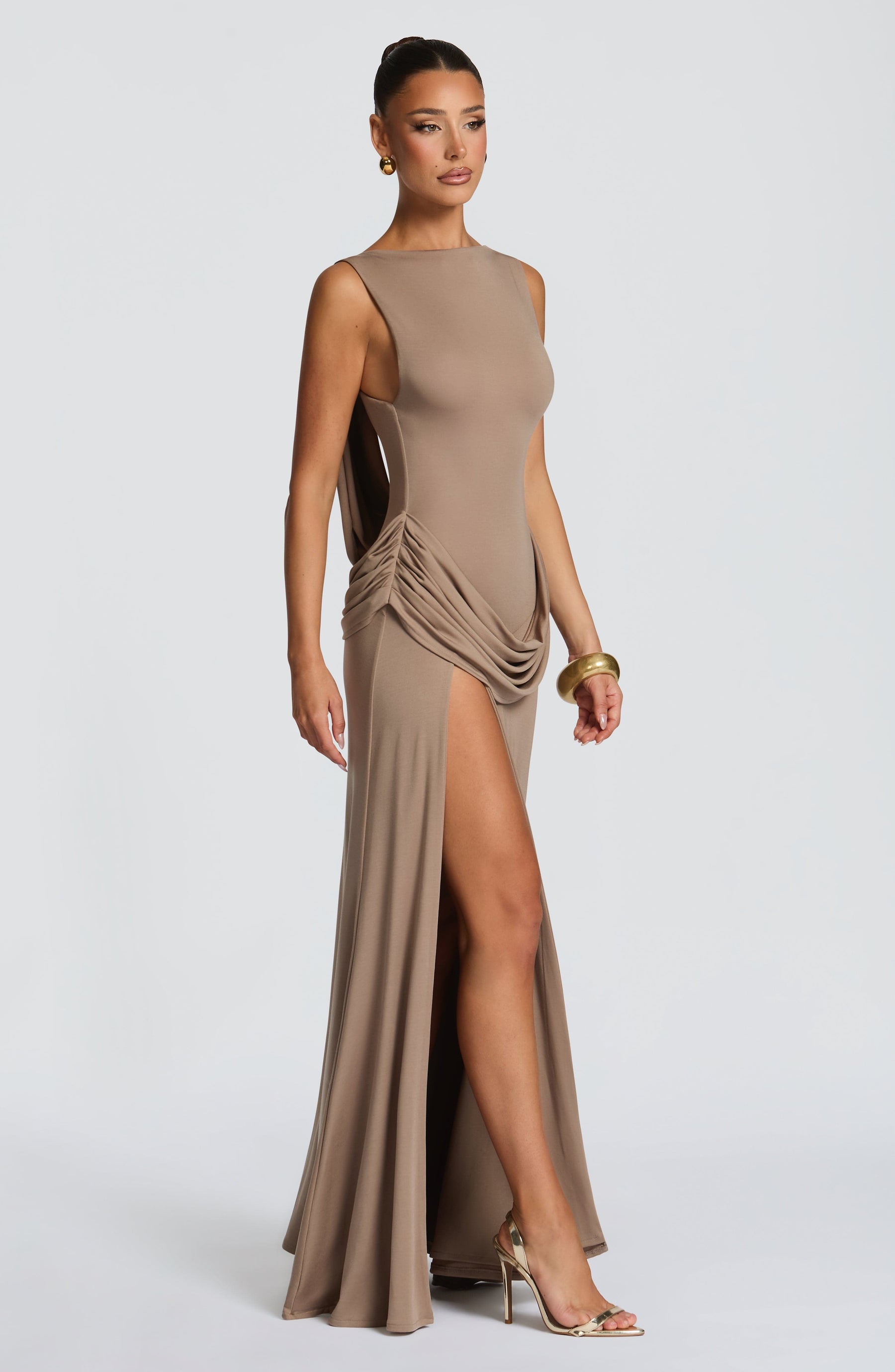 Bruna Maxi Dress - Stone L.F