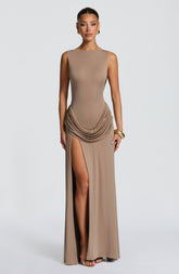 Bruna Maxi Dress - Stone L.F