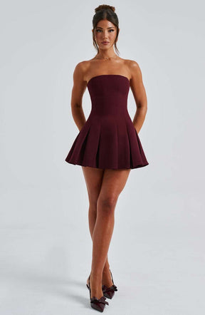 Bryony Mini Dress - Cherry Lacquer R.F