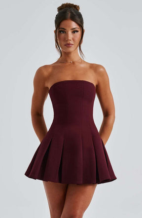 Bryony Mini Dress - Cherry Lacquer R.F