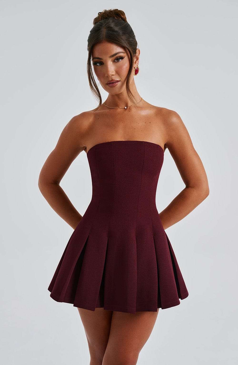 Bryony Mini Dress - Cherry Lacquer R.F