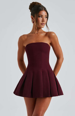 Bryony Mini Dress - Cherry Lacquer R.F