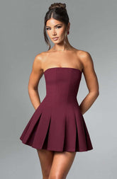 Bryony Mini Dress - Cherry Lacquer R.F