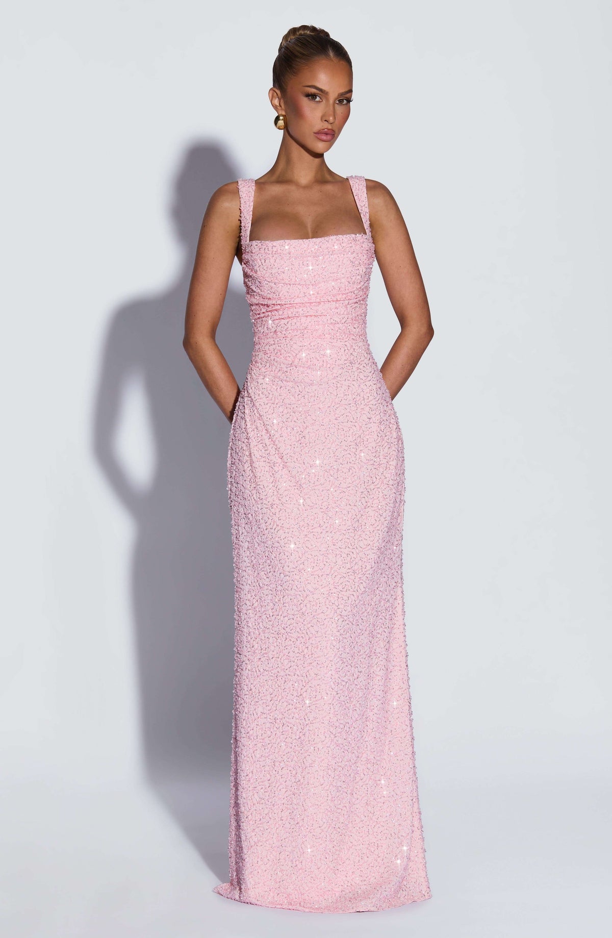 Calanthe Maxi Dress - Blush Sparkle R.F