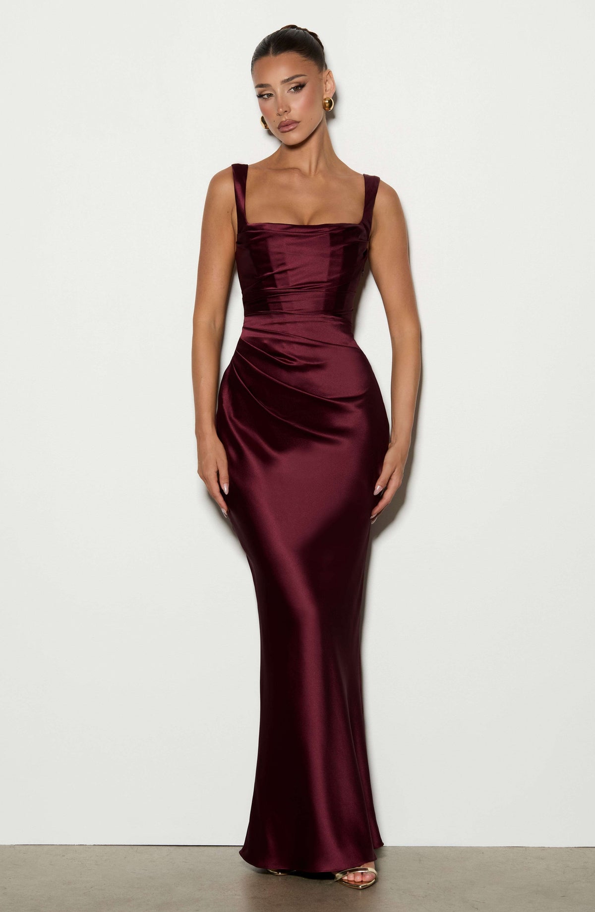 Calanthe Maxi Dress - Cherry Lacquer M.T