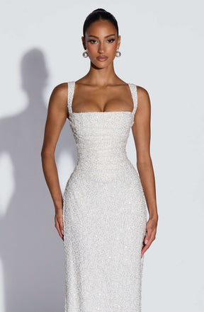 Calanthe Maxi Dress - Ivory Sparkle R.F