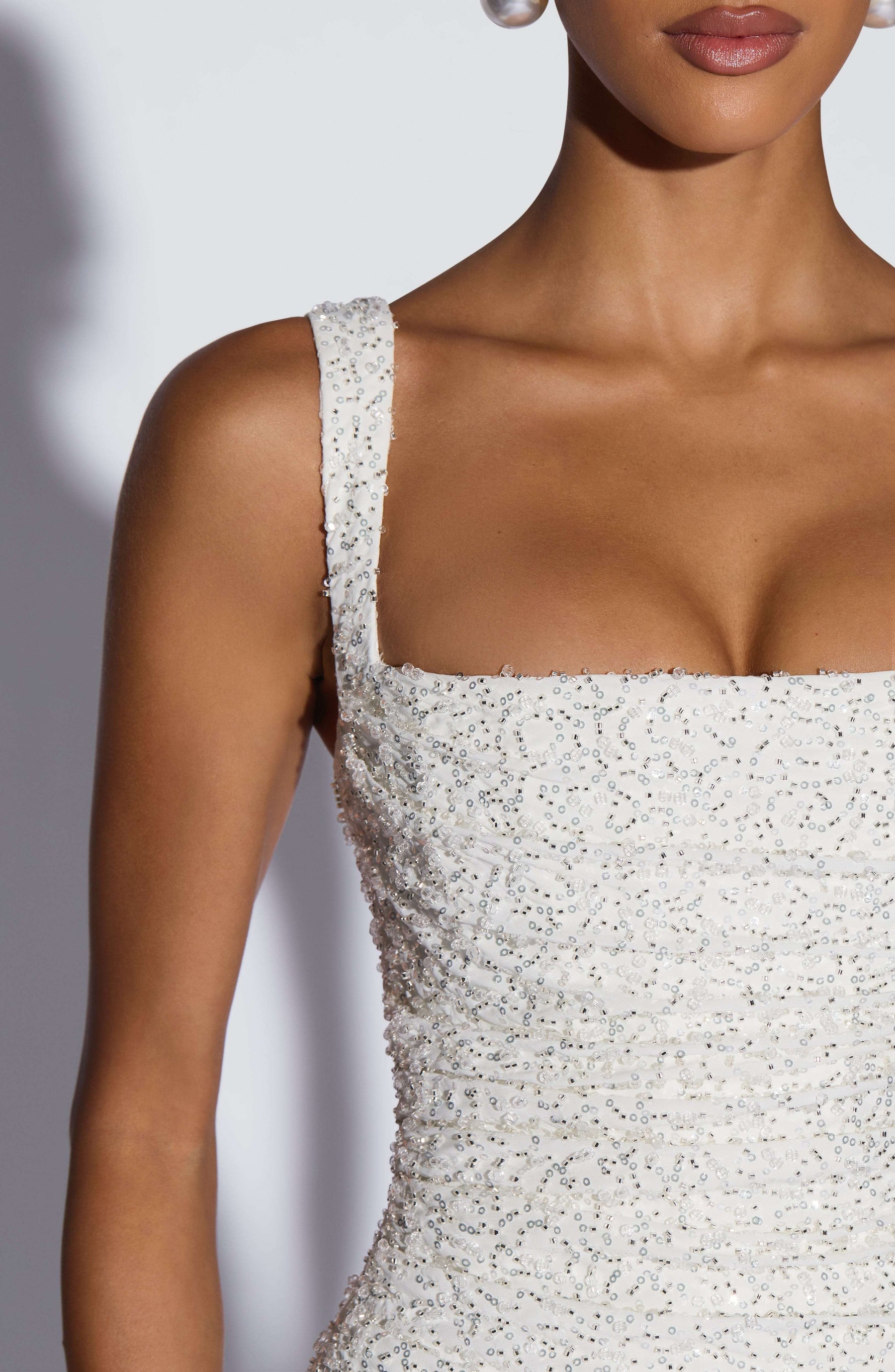 Calanthe Maxi Dress - Ivory Sparkle R.F