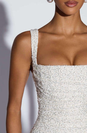 Calanthe Maxi Dress - Ivory Sparkle R.F