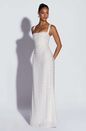 Calanthe Maxi Dress - Ivory Sparkle R.F