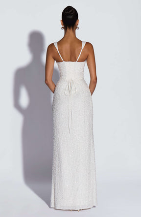 Calanthe Maxi Dress - Ivory Sparkle R.F